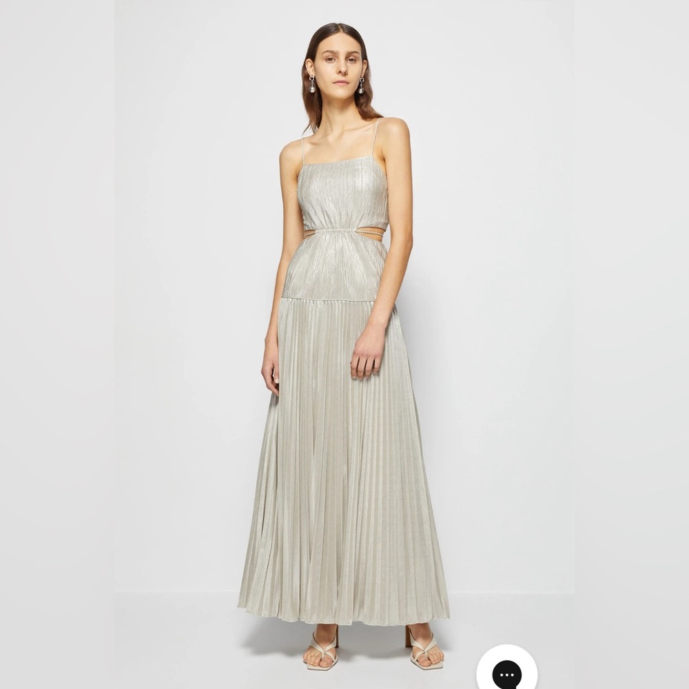 Jonathan Simkai || Daisy Plisse Lame Dress